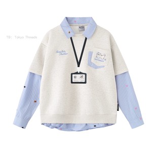 WHISPER 卫衣 25AW小众潮牌联名小猫刺绣翻领拼接polo衫 休闲长袖