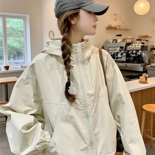 WHISPER*25AW小众潮牌联名夹棉加厚设计感宽松休闲短款冲锋衣