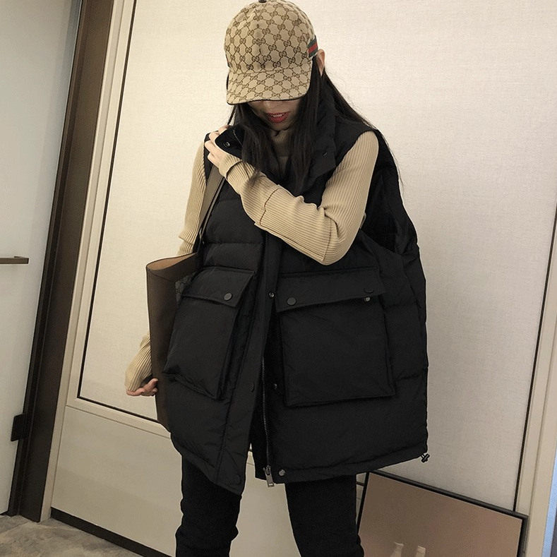 WHISPER*25AW小众潮牌联名加厚百搭保暖休闲宽松羽绒棉马甲