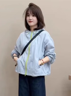 WHISPER*25AW小众潮牌联名休闲百搭运动宽松撞色连帽短款外套