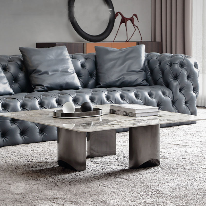 意式轻奢小户型圆形岩板茶几现代简约家用客厅极简小尺寸茶几桌子