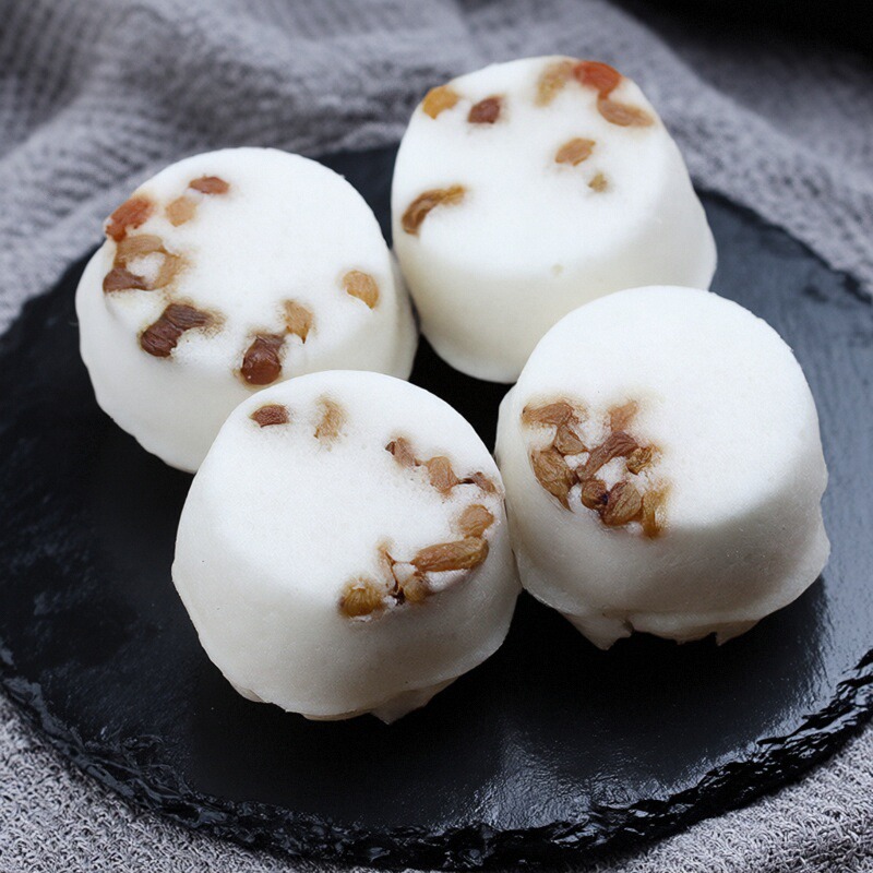 宝舜大米发糕早餐半成品速冻米糕速食馒头糕点心葡萄干蒸糕米馒头