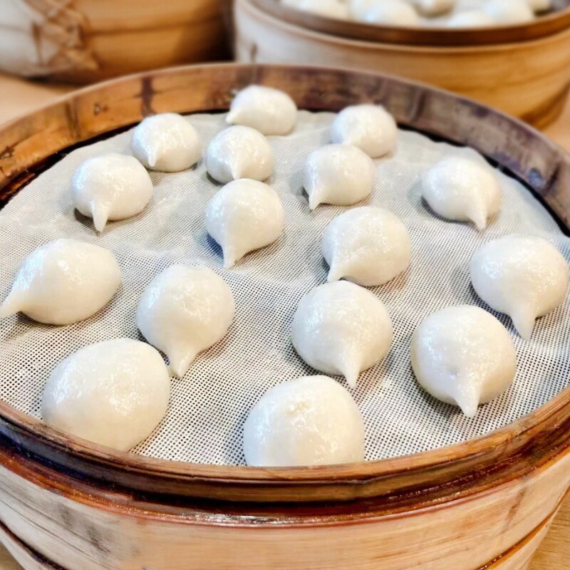 浙江小吃特产台州糯米团子肉馅炊圆手工糕点糯米糍粑加热早餐点心