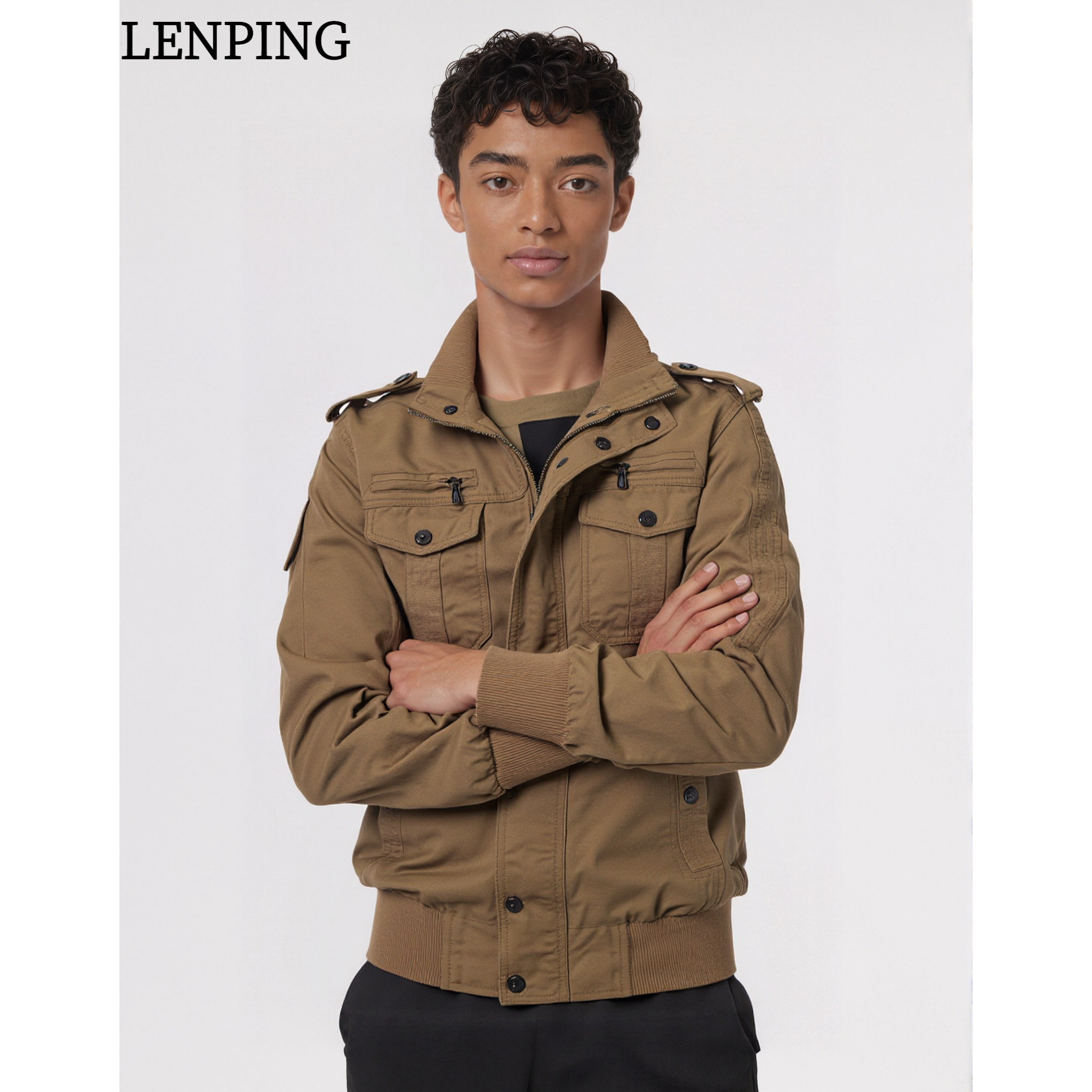 LENPING男士德国军装特种兵飞行员外套男夹克二战军迷战术外套