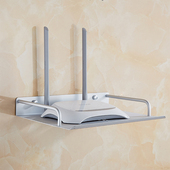 免打孔电视机顶盒置物架光猫wifi太空铝路由器支架投影机监控机架