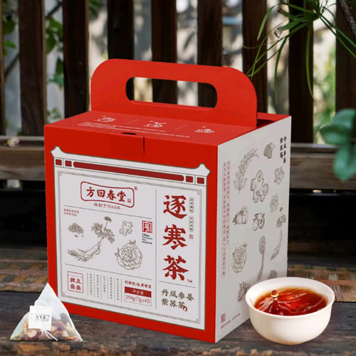 山姆代购方回春堂逐寒茶294g含42袋百年老字号丹凤参姜紫苏茶