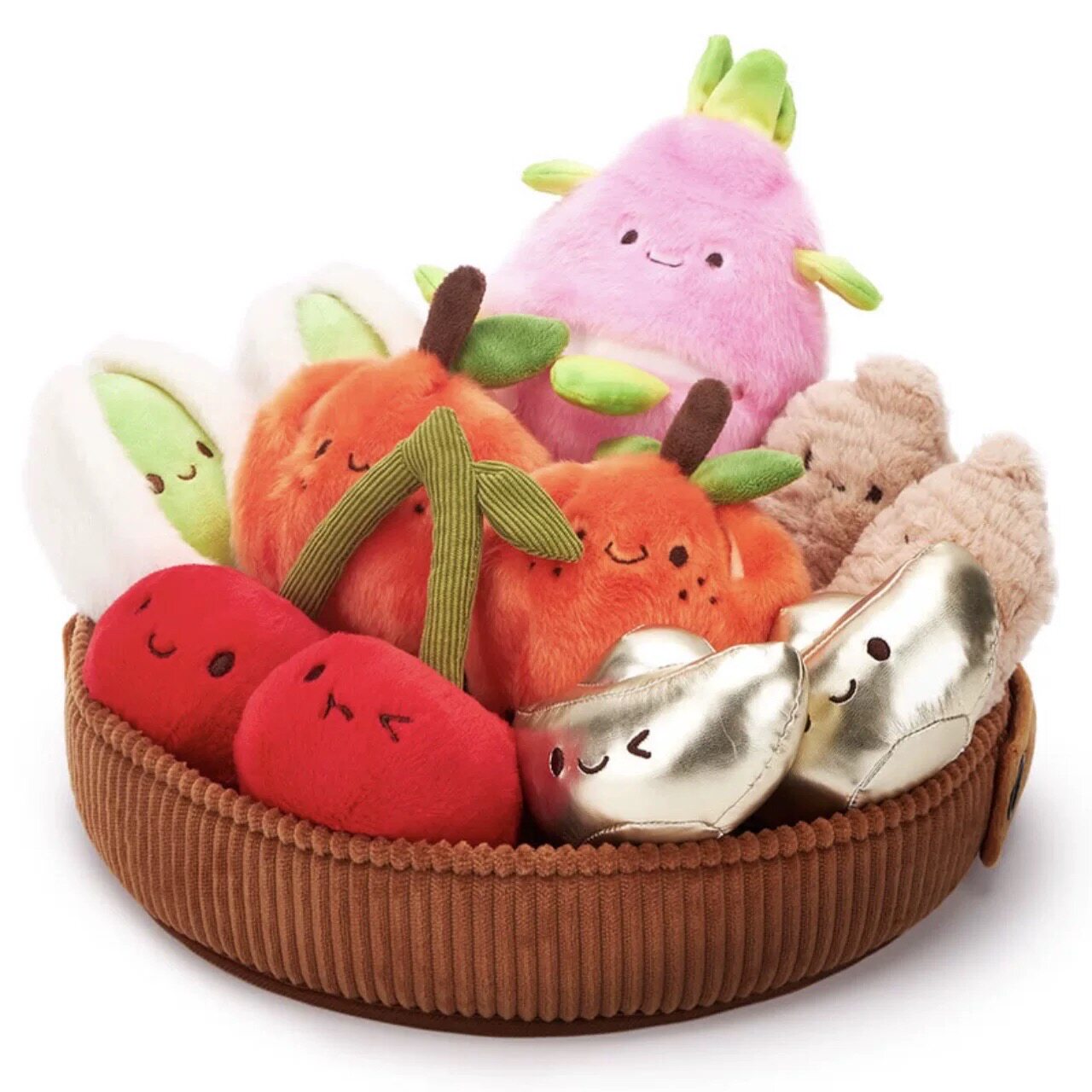 山姆代购家好月圆Cubicfun毛绒果盘套装玩具玩偶生日礼物新春装饰