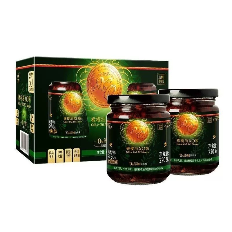 山姆代购李锦记橄榄油XO酱220g*2瓶家用0添加即食蘸料煎炒饭拌面
