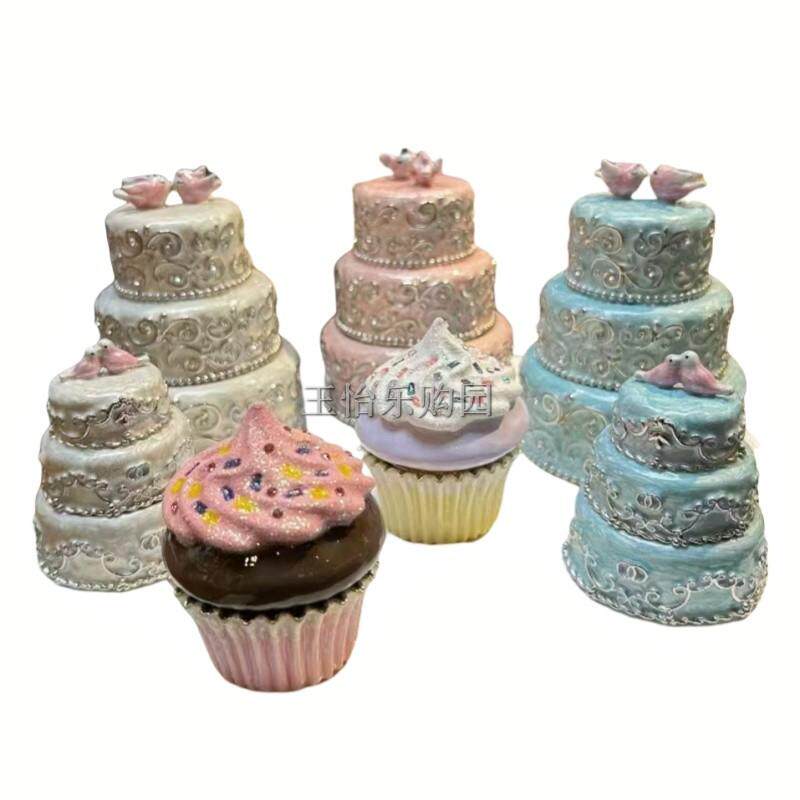 锡金属工艺品仿真蛋糕摆件家居饰品柜台西餐点心店造景摆设小精品