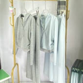 收腰显瘦女款 韩版 连帽长袖 上衣松紧腰阔腿裤 2026春季 套装 新款