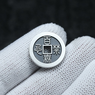 19mm百无禁忌天官赐福纯银手工精修古法铸造吊坠银饰天一宝泉作品