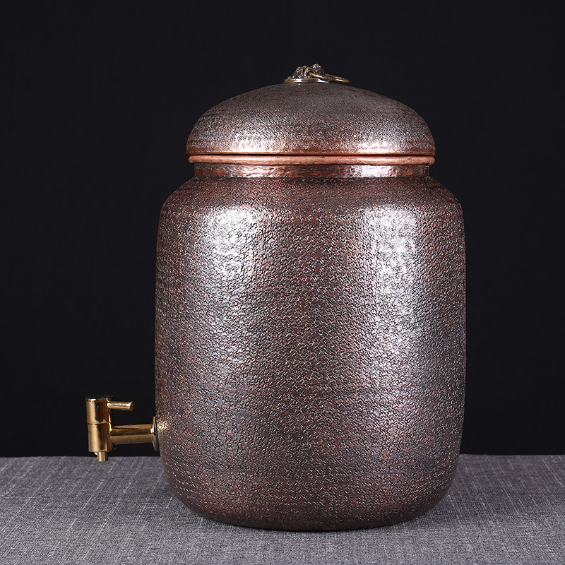 16L大容量纯紫铜存水缸茶道山泉水存储缸带龙头盛水器大号纯铜缸,餐饮具,茶道/零配,淘宝优惠券,粉丝福利购,淘宝优惠卷
