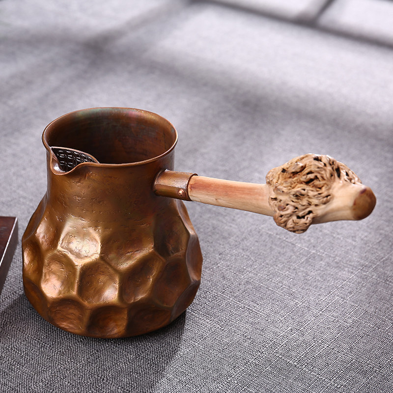 复古怀旧纯铜煮茶器罐罐茶烤茶罐围炉煮茶罐大容量公道杯带过滤网,餐饮具,公道杯,淘宝优惠券,粉丝福利购,淘宝优惠卷