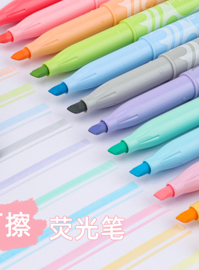 日本百乐热可擦荧光笔学生摩磨擦重点标记笔淡色萤光记号笔SW-FL