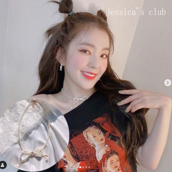 裴珠泫同款蝴蝶结珍珠choker锁骨项链