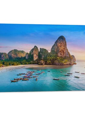 南园岛斯米兰甲米海岸线泰国房间卧室背景墙帆布无框画装饰挂画