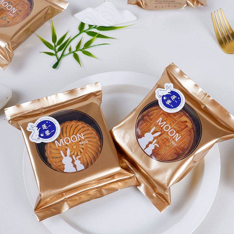 2025莲蓉月饼袋透明蛋黄白莲蓉月饼机封袋子100克中秋月饼包装袋