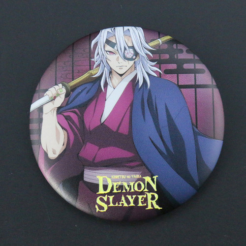 鬼灭之刃宇髓天元浮雕镭射吧唧无限城编动漫周边同人谷子双闪徽章