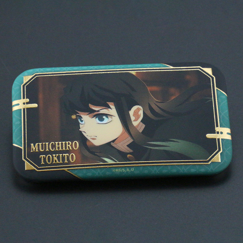 鬼灭之刃时透无一郎烫金方吧唧无限城篇经典回忆动漫触感膜徽章