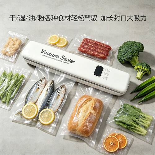 跨境热卖小型家用密封包装机抽全自动保鲜机厨房食品真空封口机