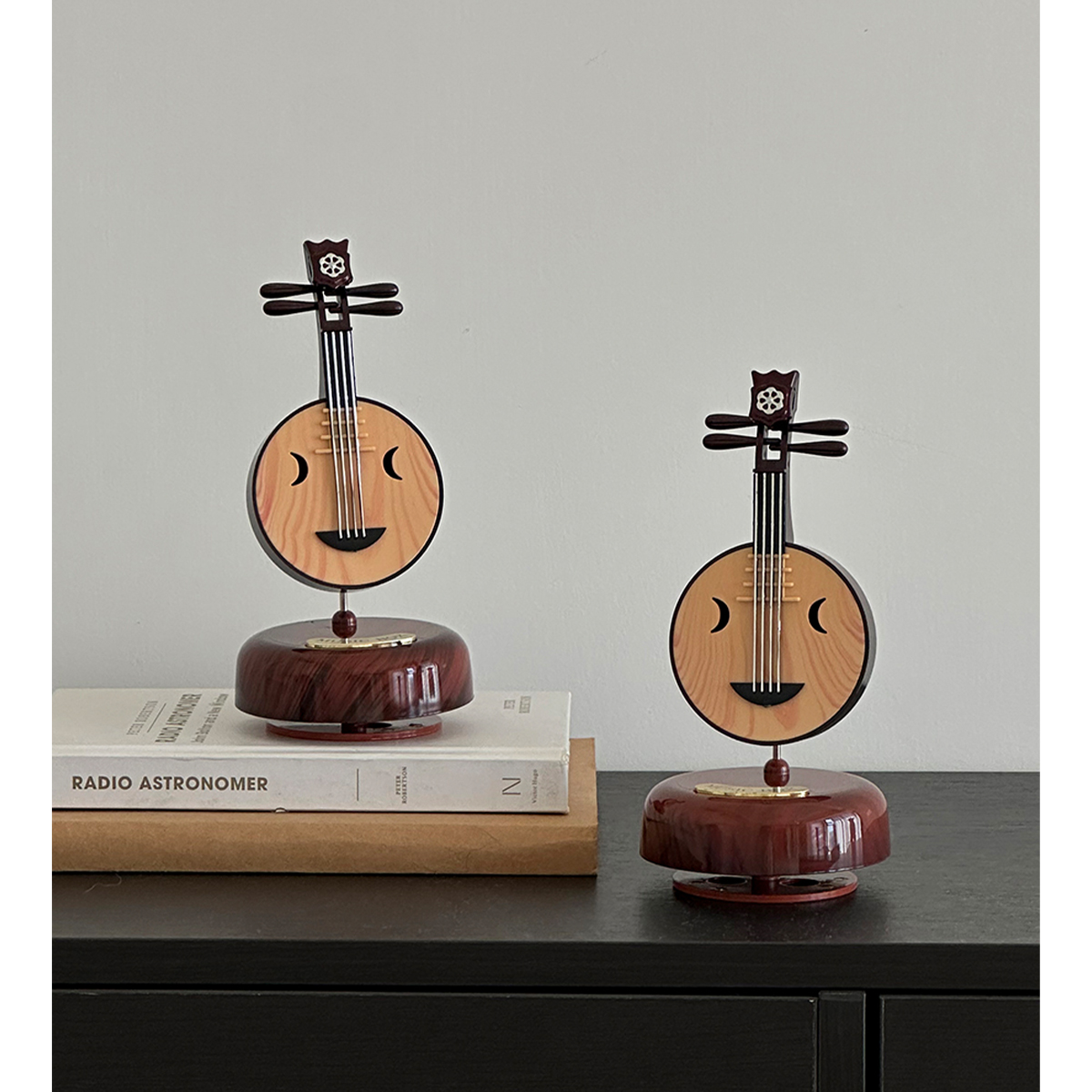 中古风八音盒中阮音乐盒摆件复古创意装饰品客厅家居好物生日礼物