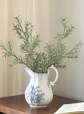 新中式景德镇陶瓷花瓶客厅桌面装饰摆件青花瓷水壶式家居工艺品