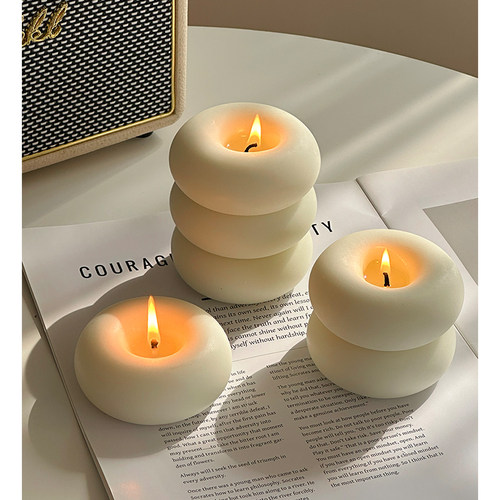 法式复古香薰蜡烛室内家用持久高级低温浪漫情调卧室氛围烛台摆件