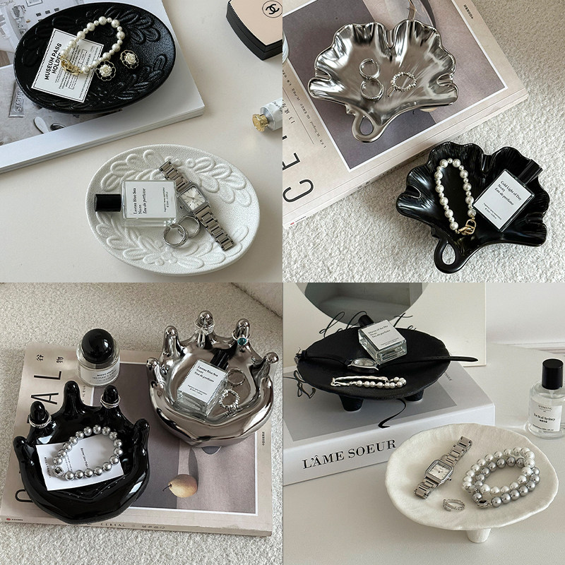 中古陶瓷托盘首饰收纳客厅桌面玄关装饰摆件高级感戒指展示收纳盘,家居饰品,香薰托盘,淘宝优惠券,粉丝福利购,淘宝优惠卷