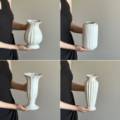 轻奢高级感白色陶瓷花瓶摆件客厅插花水养插花鲜花专用花瓶摆设