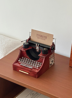 复古怀旧八音盒中古摆件小众高级感音乐盒生日礼物桌面装饰摆件