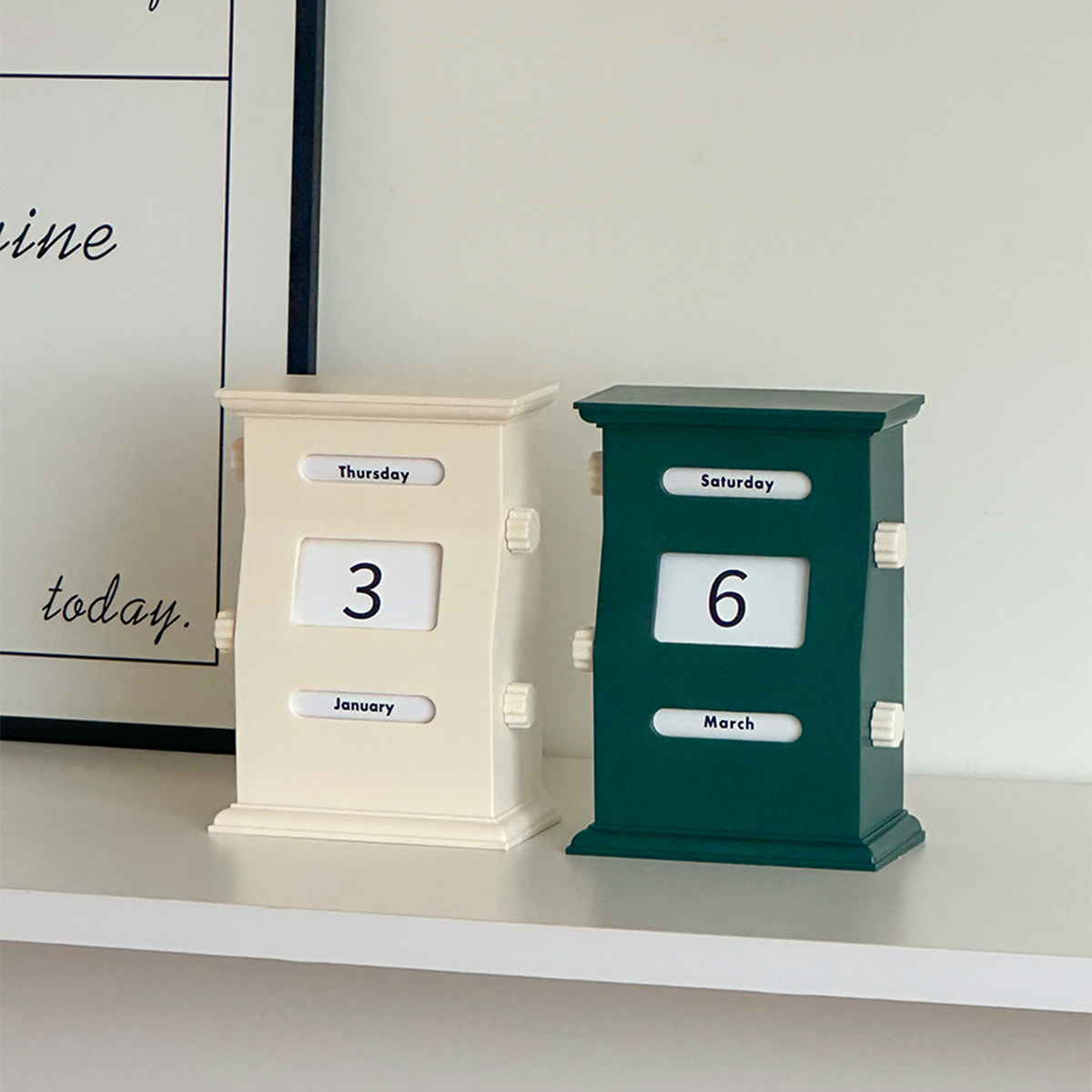 创意复古日历摆件桌面装饰品书房办公桌面中古礼物旋转小众高级,家居饰品,装饰摆件,淘宝优惠券,粉丝福利购,淘宝优惠卷