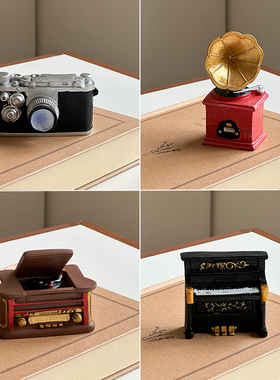 小摆件复古微缩景观盲盒收纳搭配桌面装饰摆件中古工位情绪稳定