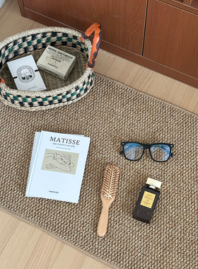 装饰摆件拍照道具高级编织客厅卧室飘窗垫仿剑麻脚垫博主同款地垫