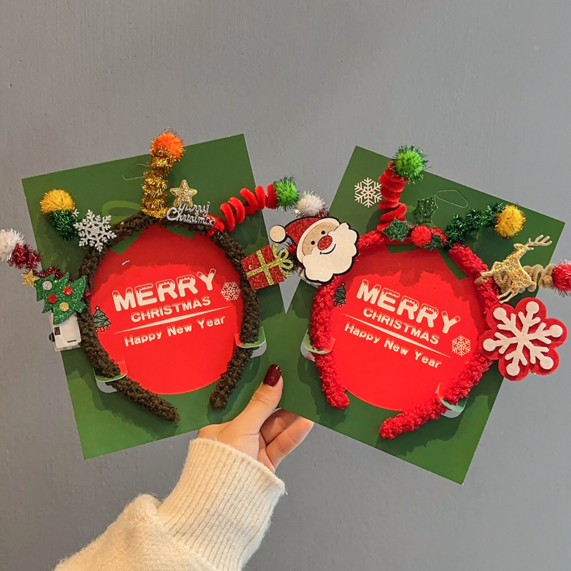 发箍无纺布毛绒韩式弹簧扭扭