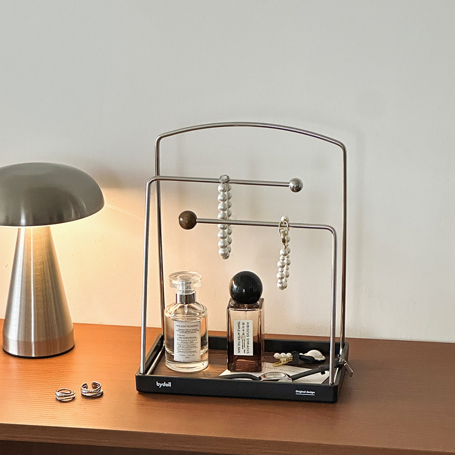 小杂物化妆品收纳盒发饰首饰置物架桌面收纳架梳妆台玄关钥匙托盘图片