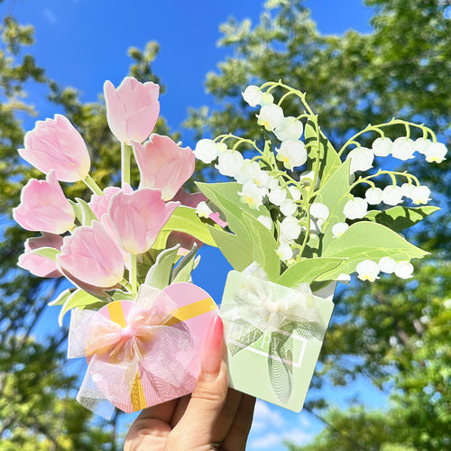 教师节贺卡精雕立体卡芳华绽放高颜值感婚庆学生送礼花束精致