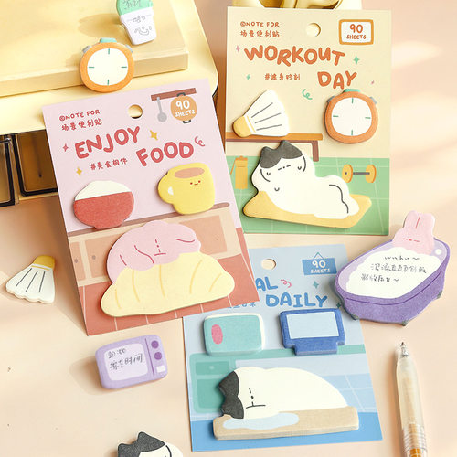 NOTE FOR场景便利贴 和我一起吧系列 韩系可爱手帐拼贴留言备注纸