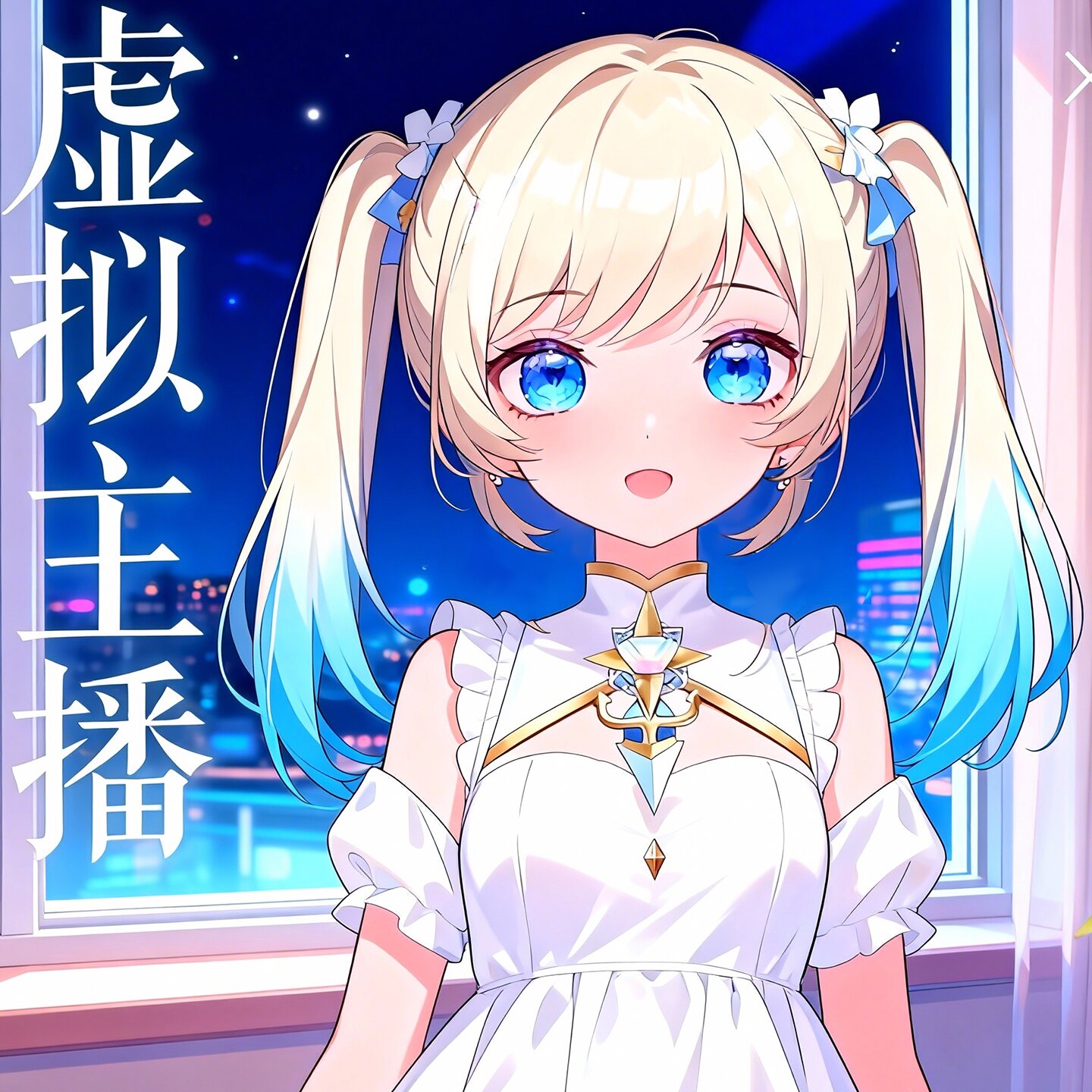 虚拟主播形象定制live2d数字人人设立绘二次元皮套约稿vtuber皮套图片