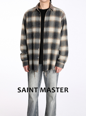 SAINT MASTER男士通勤日常潮流青年休闲舒适面料长袖衬衫