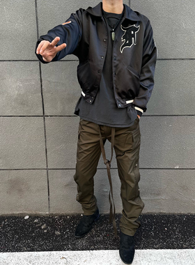 SAINT MASTER FEAR OF GOD FOG新款潮流宽松排扣裤休闲裤工装裤