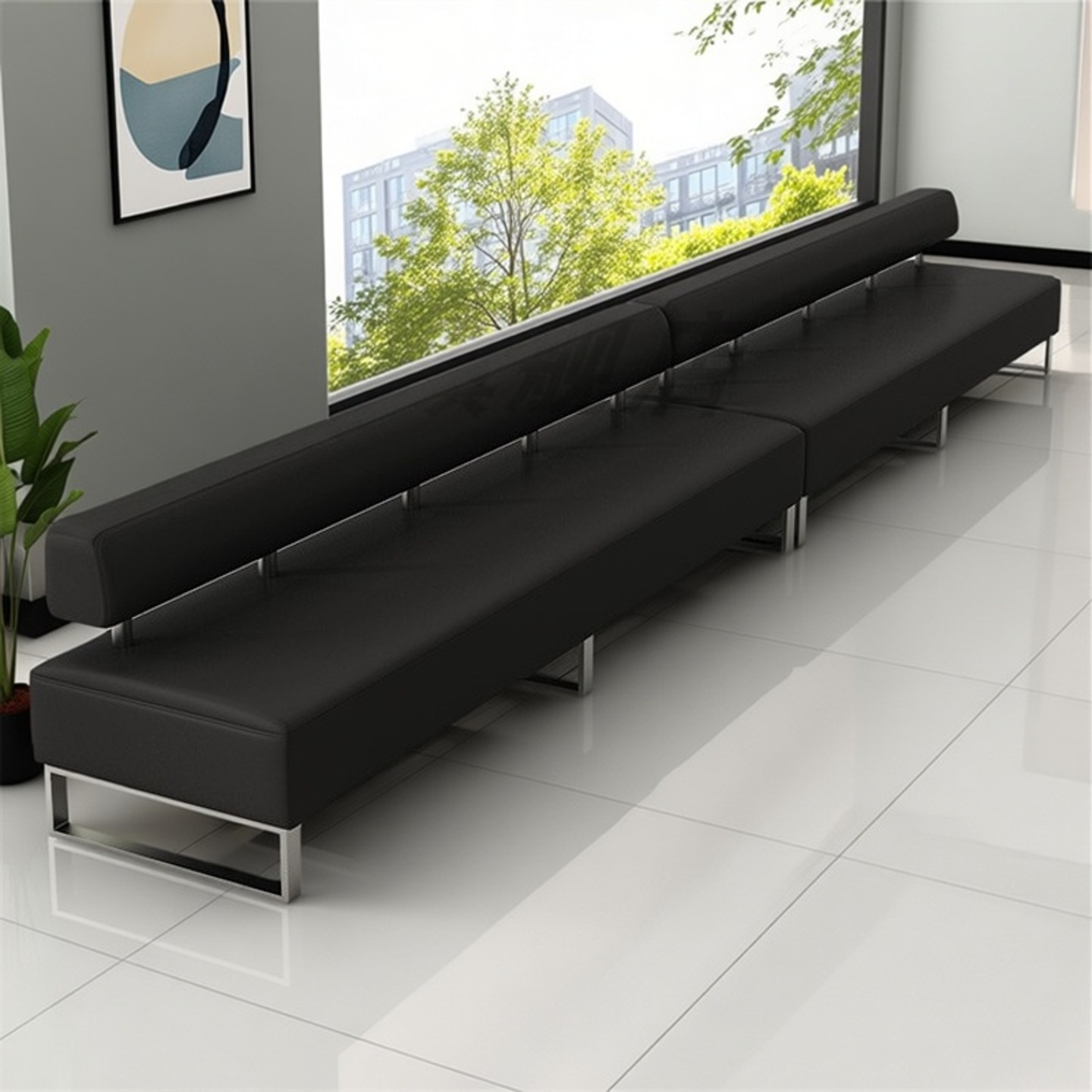 轻奢银行医院大厅等候卡座沙发培训班家长休息区长条凳美发店接待,商业/办公家具,沙发,淘宝优惠券,粉丝福利购,淘宝优惠卷