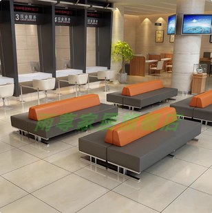 简约银行医院等待休息区双面长条凳公司大厅美发店用卡座沙发定制