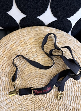 现货折扣大卜菜韩国儿童童装黑色背带裤带