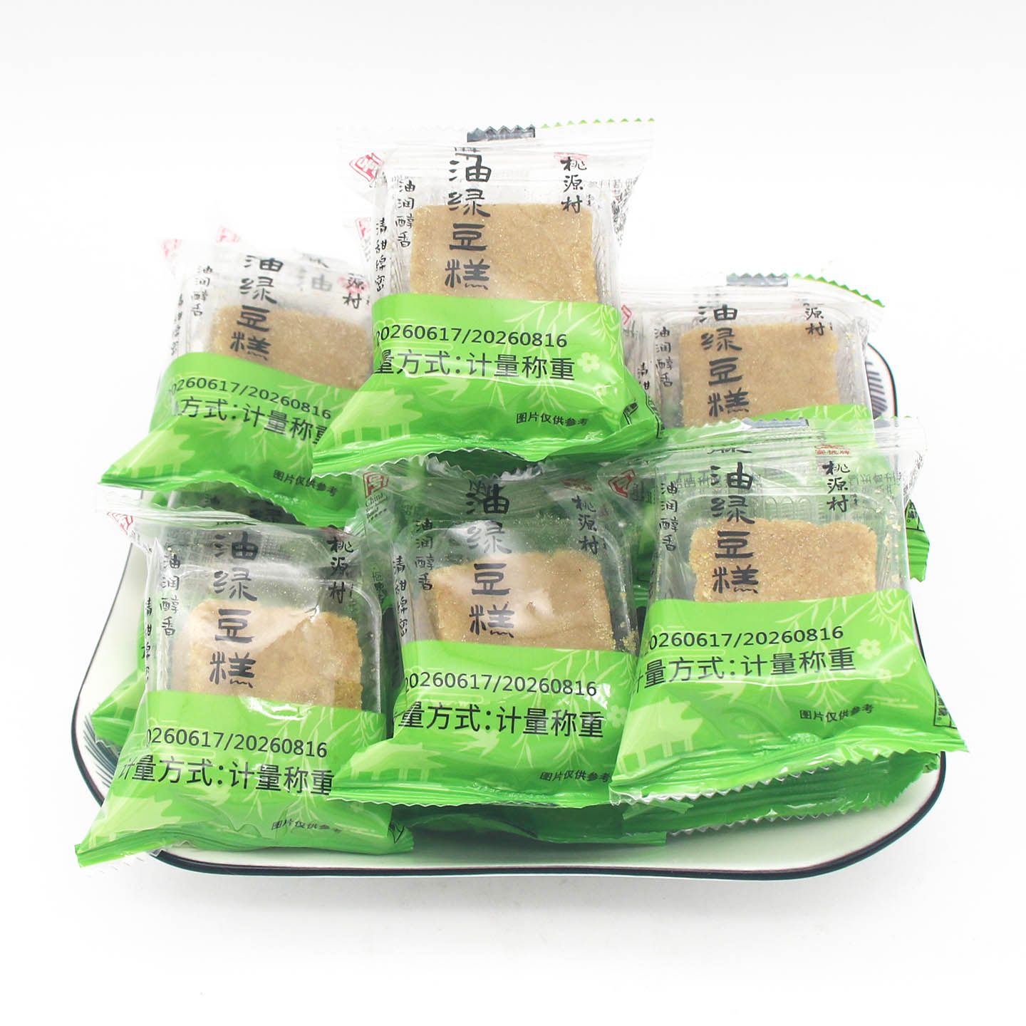 南京桃源村传统老式麻油绿豆糕散称地方特色美食小吃特产多地包邮