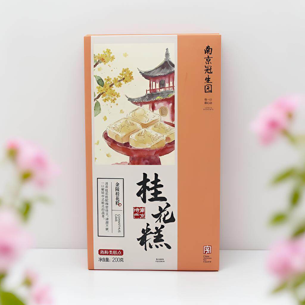 南京冠生园 桂花糕 传统休闲小糕点下午茶开袋即食 200克/盒