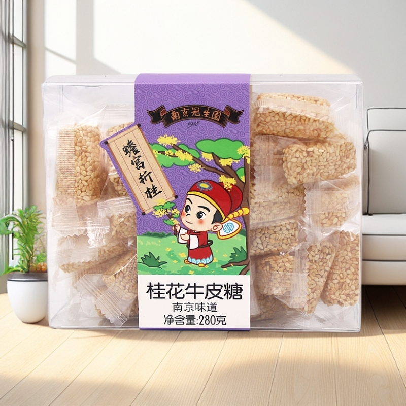南京冠生园 桂花牛皮糖 280克/盒 休闲食品零食传统软糖甜食糖果,零食/坚果/特产,传统糖果,淘宝优惠券,粉丝福利购,淘宝优惠卷