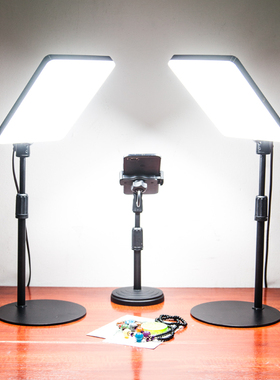 美食补光灯直播摄影专业灯光设备产品拍照灯视频专用拍摄灯室内led柔光灯平板补光灯桌面珠宝菜品静物打光灯