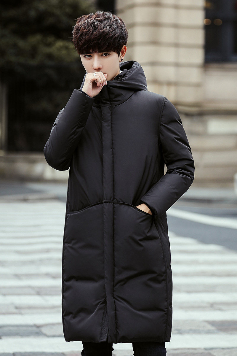 羽绒服男中长款韩版潮流冬季外套男中青年加厚保暖大衣Y7805-P80,男装羽绒服,星座509