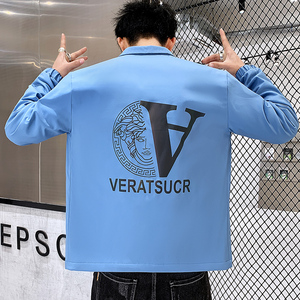 2021春秋新款男士外套休闲韩版潮流印花夹克时尚棒球服YK1707-P55图片