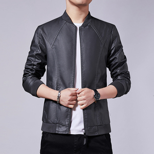 软皮衣男潮流帅气韩版衣服机车服修身男士皮夹克春秋外套C988-P60,男装皮衣,星座509